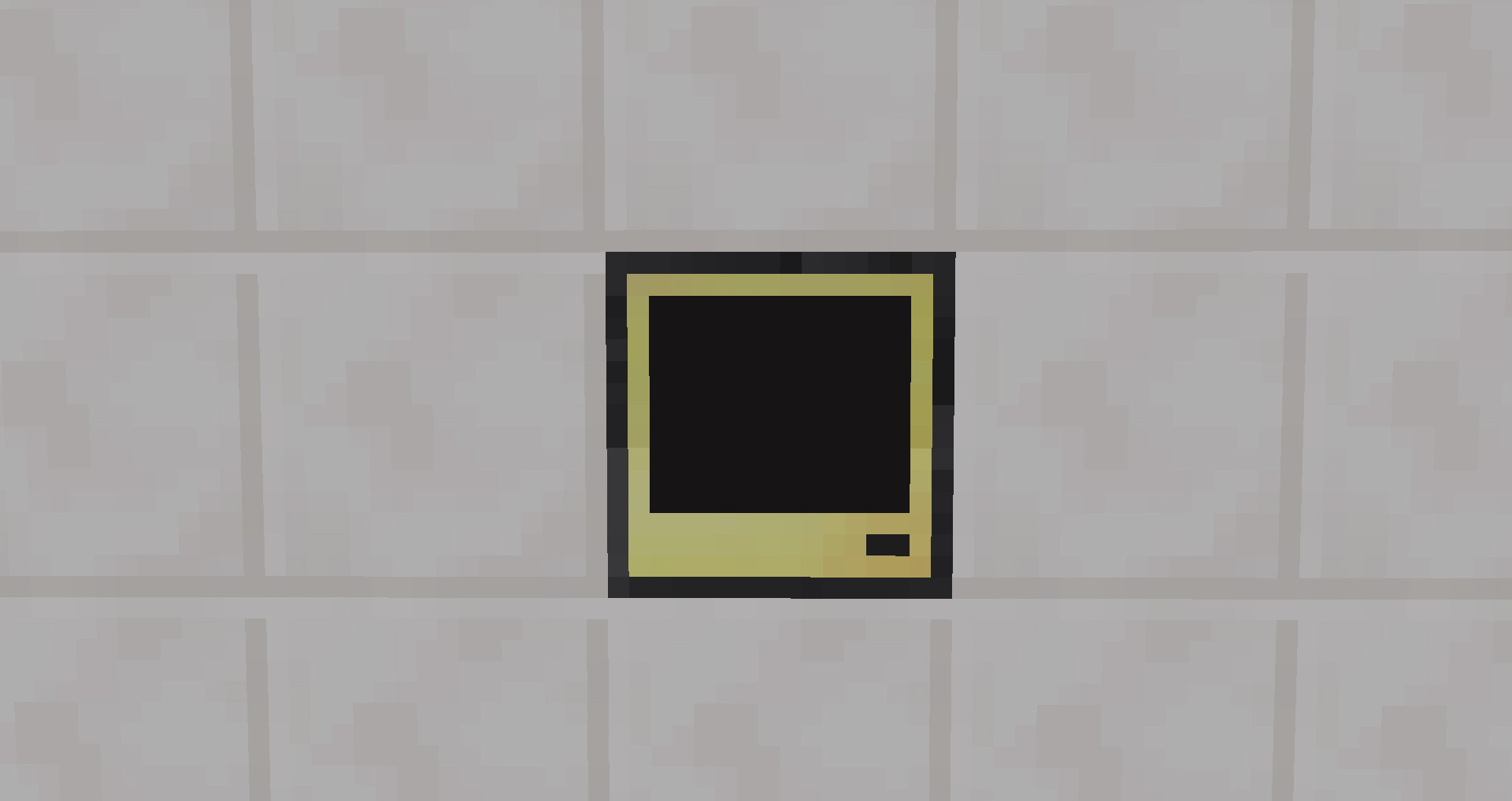 Blocky computer screen on 
    a white background